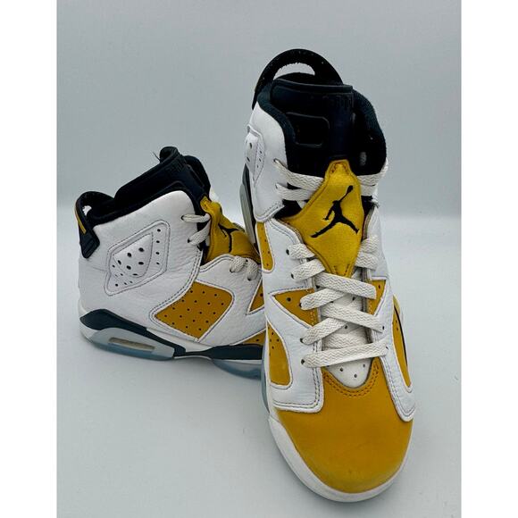 Air Jordan 6 Retro Yellow Ochre (GS) 6.5Y 384665-170 # 181 - Picture 2 of 8